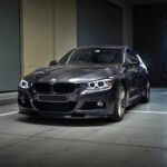 Installed carbon fibre front splitter on BMW 3 Series F30 bumper lip upgrade