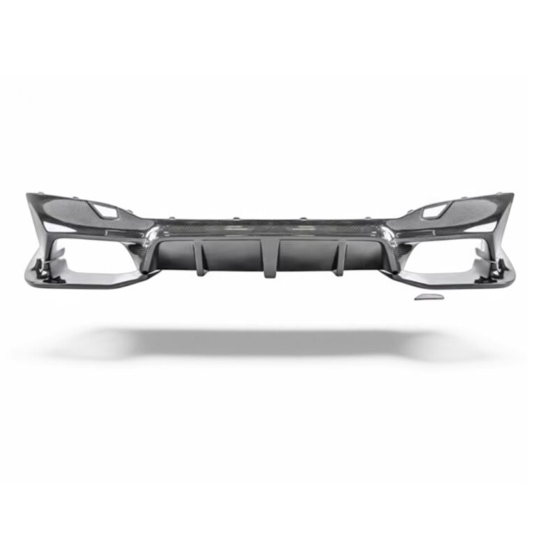 3D Style carbon fibre rear diffuser for BMW F90 M5 gloss-finish aerodynamic upgrade