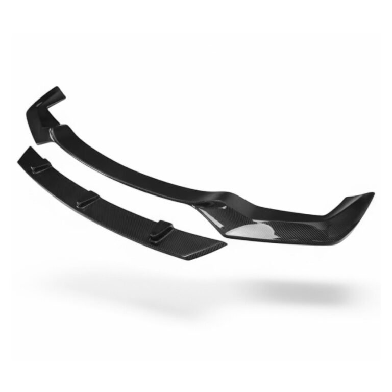 V Style carbon fibre front splitter for BMW M2 F87 gloss-finish aerodynamic front lip