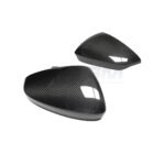 Carbon fibre mirror replacements without lane assist for Audi A3, S3, RS3 8V gloss-finish OEM fitment upgrade