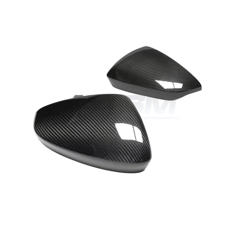 Carbon fibre mirror replacements without lane assist for Audi A3, S3, RS3 8V gloss-finish OEM fitment upgrade