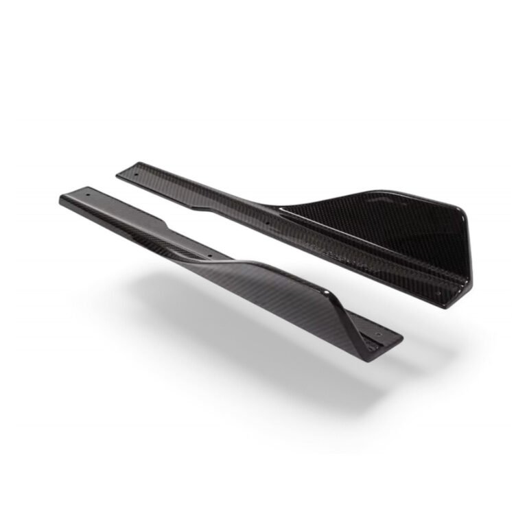 Dry carbon fibre side skirts for BMW F93 M8 and G16 8 Series gloss-finish rocker extensions with OEM fitment