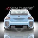 Installed OEM Style dry carbon fibre rear diffuser on BMW M2 G87 gloss-finish aerodynamic upgrade