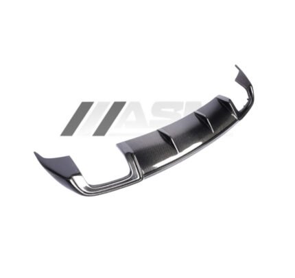 Carbon fibre rear diffuser for Audi A3 S-Line and S3 8V Facelift Saloon OEM-fit gloss-finish aerodynamic rear bumper upgrade