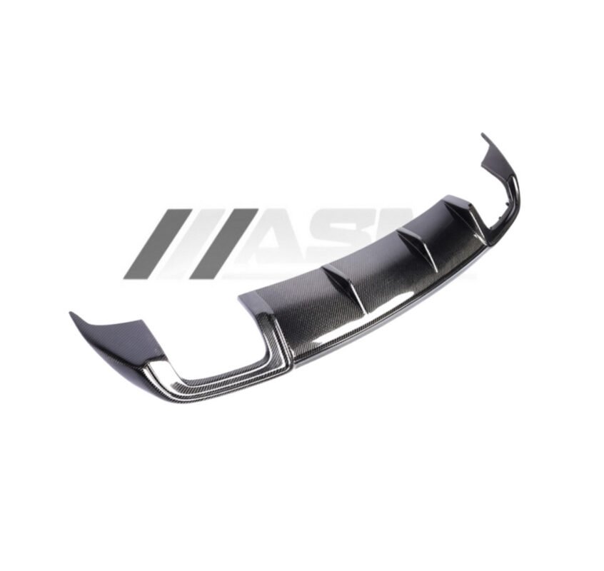 Carbon fibre rear diffuser for Audi A3 S-Line and S3 8V Facelift Saloon OEM-fit gloss-finish aerodynamic rear bumper upgrade