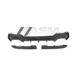 Carbon fibre rear diffuser with LED for BMW 4 Series G22/G23/G26 – ASM Sports Tech OEM-fit gloss-finish aerodynamic upgrade with aggressive styling