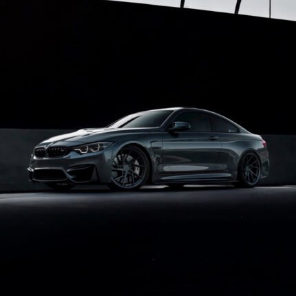 BMW F80 M3 Carbon Fibre PSM Style Side Skirts Installed View OEM-fit gloss-finish rocker extensions