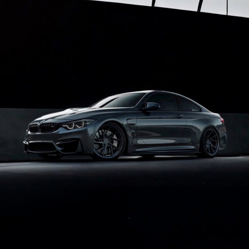 BMW F80 M3 Carbon Fibre PSM Style Side Skirts Installed View OEM-fit gloss-finish rocker extensions