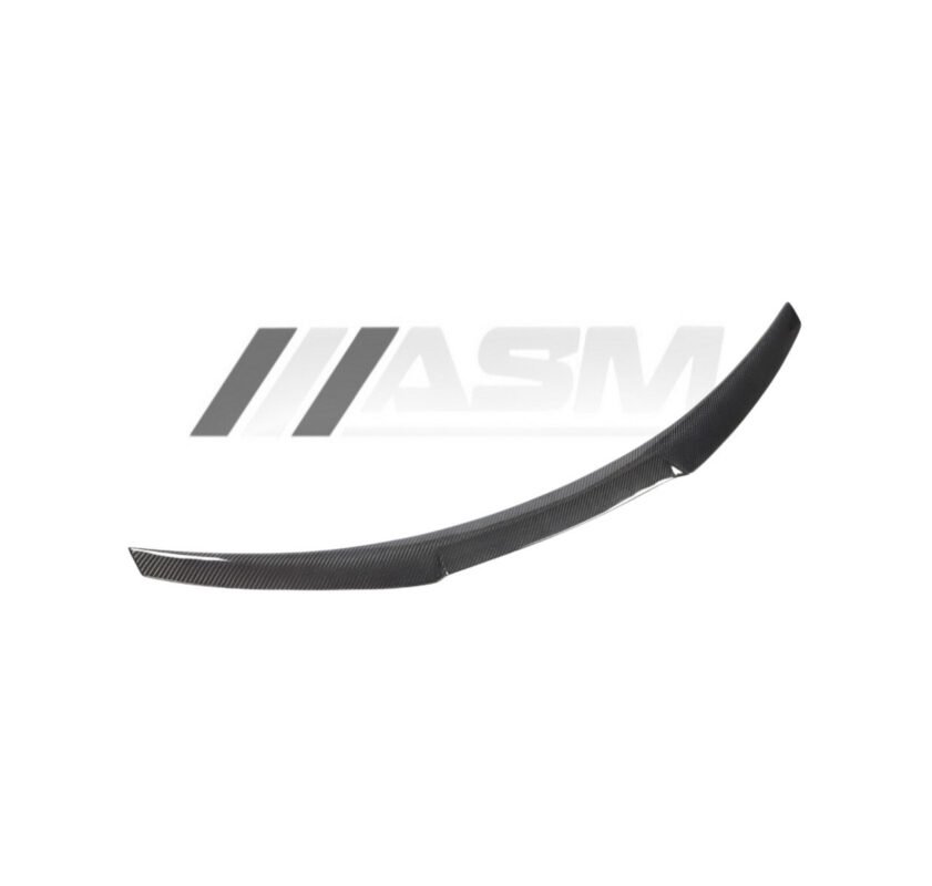 Carbon fibre V Style rear spoiler for BMW M2/M2C F87 and F22 2 Series gloss-finish lightweight trunk lip upgrade