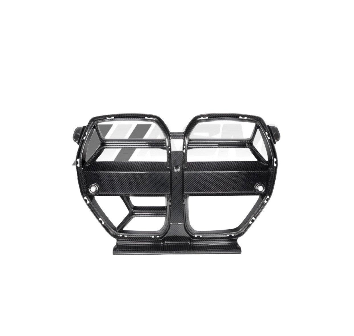 BMW M3 G80/G81 CARBON FIBRE FRONT GRILLE WITH ACC Carbon fibre front grille with ACC (Adaptive Cruise Control) for BMW M3 G80/G81 OEM-fit gloss-finish double kidney grille upgrade