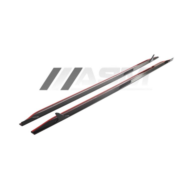 V Style pre-preg carbon fibre side skirts for BMW M4 G82/G83 Coupe gloss-finish rocker extensions