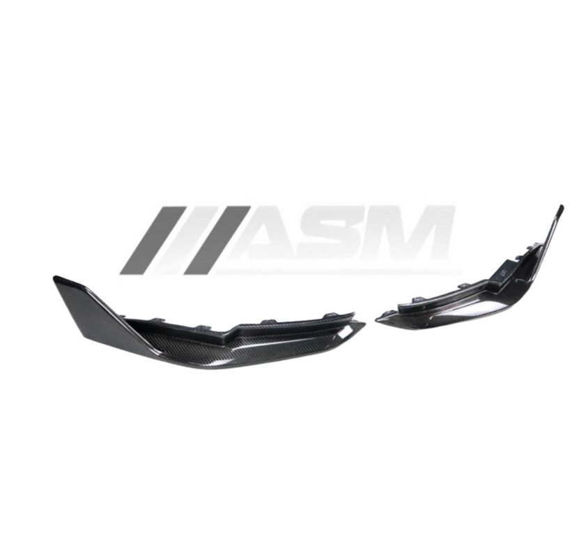 Dry carbon fibre rear bumper corners for BMW M4 G82/G83 gloss-finish OEM fitment rear aero extensions