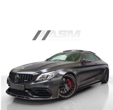 Carbon fibre front splitter lip for Mercedes C63 W205 Coupe/Convertible gloss-finish OEM fitment aero upgrade