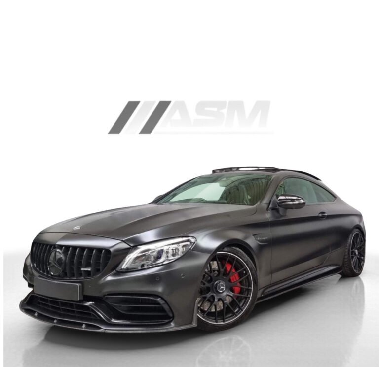 Carbon fibre front splitter lip for Mercedes C63 W205 Coupe/Convertible gloss-finish OEM fitment aero upgrade