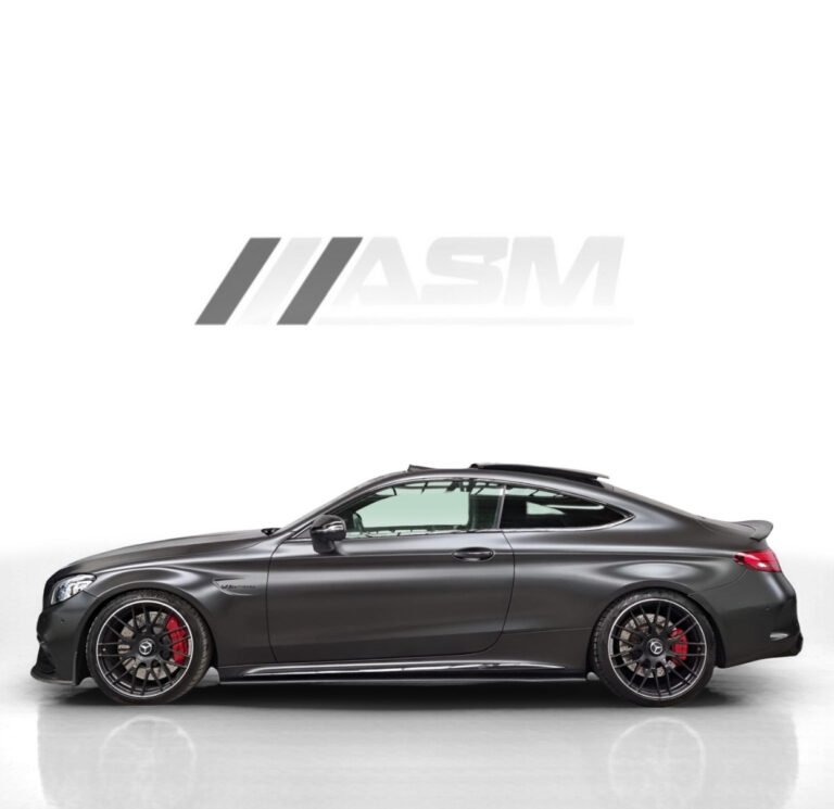 Carbon fibre side skirts for Mercedes W205 C63/C63S Coupe & Saloon gloss-finish OEM fitment rocker extensions