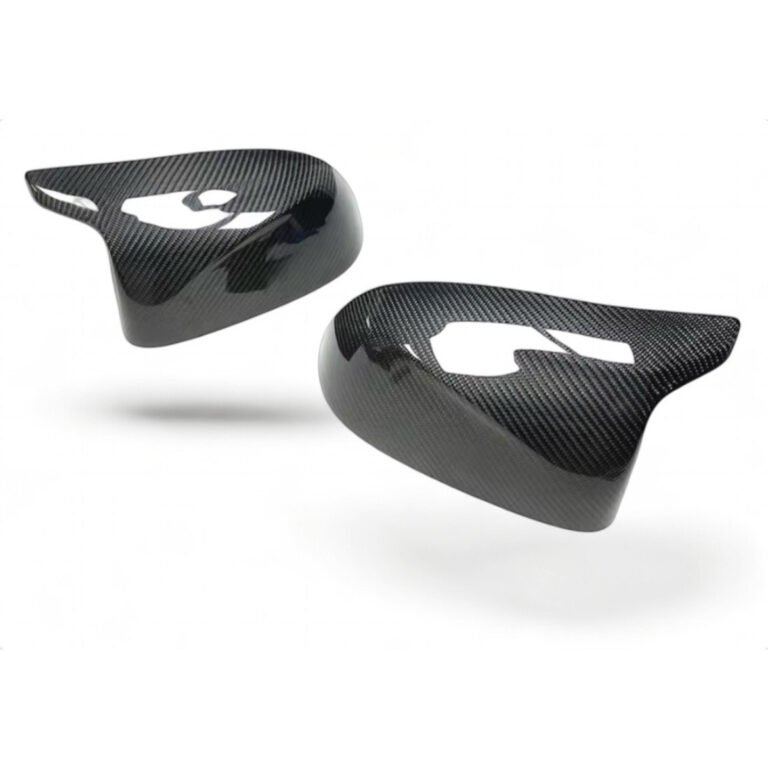 Carbon fibre mirror replacements for BMW X5M F95 and X6M F96 OEM-fit lightweight gloss-finish aerodynamic mirror caps