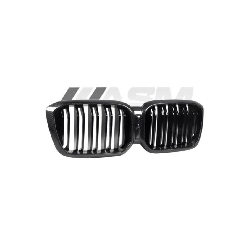 Carbon fibre front kidney grille for BMW X3M F97 LCI and X4M F98 LCI OEM-fit gloss-finish lightweight carbon front grille upgrade