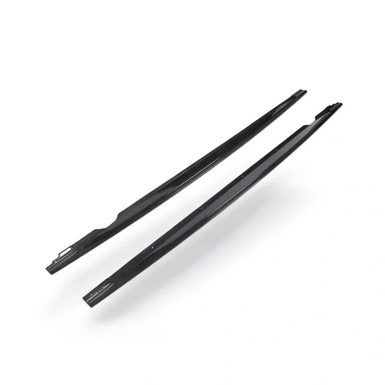 OEM Style carbon fibre side skirts for VW Golf R MK8 2021+ lightweight gloss-finish OEM-fit aerodynamic side skirt extensions upgrade