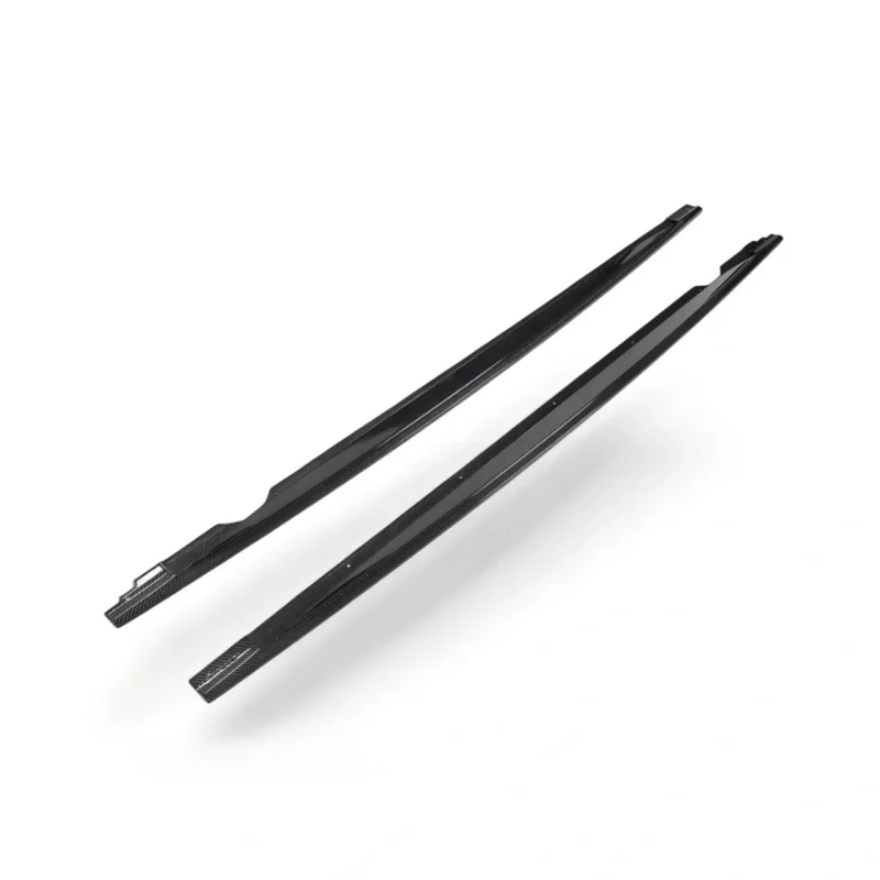 OEM Style carbon fibre side skirts for VW Golf R MK8 2021+ lightweight gloss-finish OEM-fit aerodynamic side skirt extensions upgrade