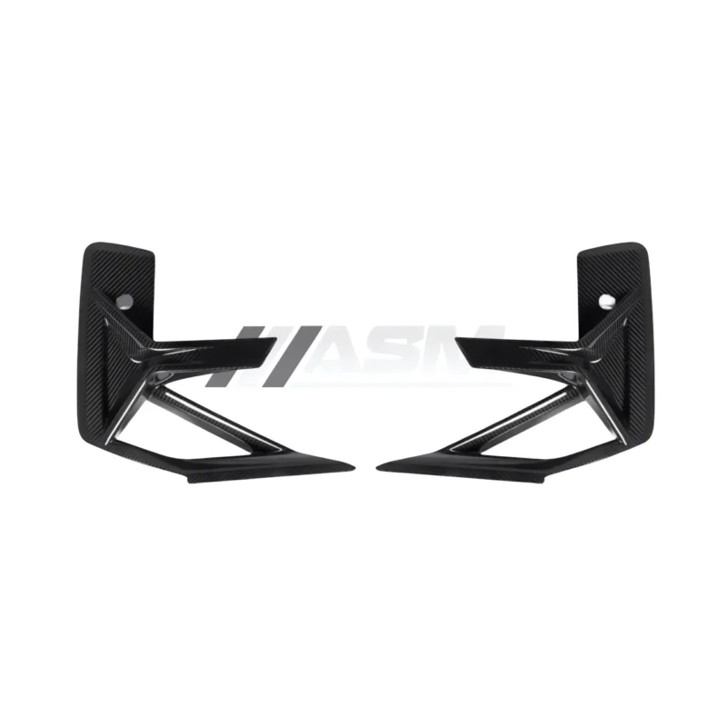 Pre-preg carbon fibre front bumper trims for BMW X3M F97 and X4M F98 LCI lightweight gloss-finish OEM-fit carbon air intake surround upgrade