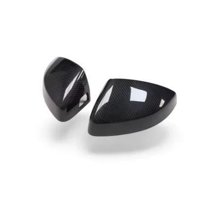 Carbon fibre mirror covers for Audi A3, S3, and RS3 8V with Lane Assist OEM-fit gloss-finish lightweight carbon mirror replacements