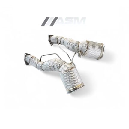 Front downpipes for Audi RS6 C8 4.0 TFSI – ASM Performance sport cat and decat exhaust upgrade