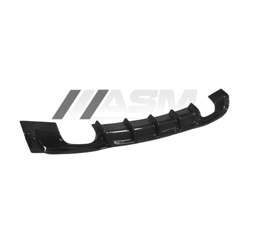 MP Style carbon fibre rear diffuser for BMW F30 and F31 3 Series OEM-fit gloss-finish quad exhaust aerodynamic diffuser upgrade