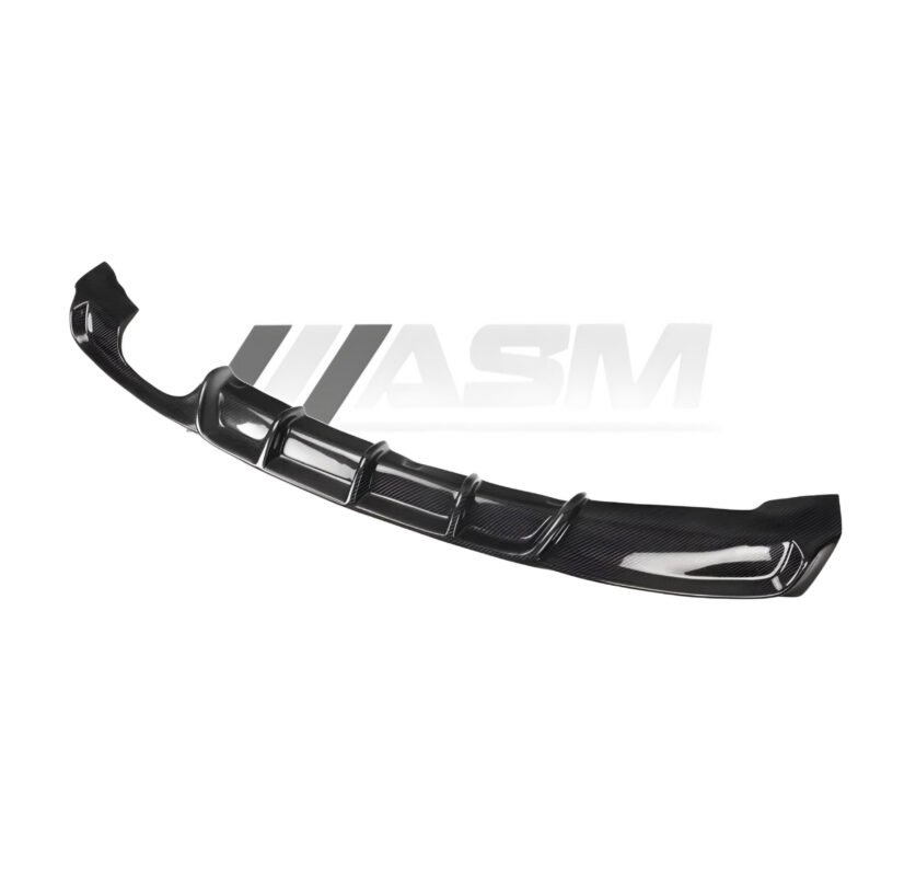 MP Style carbon fibre rear diffuser for BMW F30 and F31 3 Series OEM-fit gloss-finish single exhaust aerodynamic rear bumper diffuser upgrade