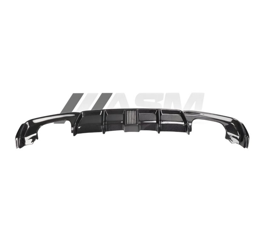 Carbon fibre rear diffuser with LED for BMW F30 and F31 3 Series