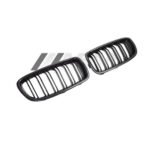 Carbon fibre double slat front kidney grilles for BMW F30 and F31 3 Series