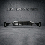 MP Style carbon fibre rear diffuser for BMW F32 F33 and F36 4 Series OEM-fit gloss-finish quad exhaust aerodynamic rear diffuser upgrade