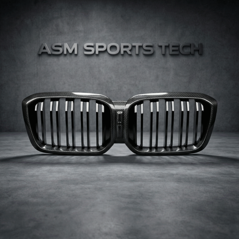 Carbon fibre front double slat kidney grille for BMW G02 X4 and G01 X3 LCI