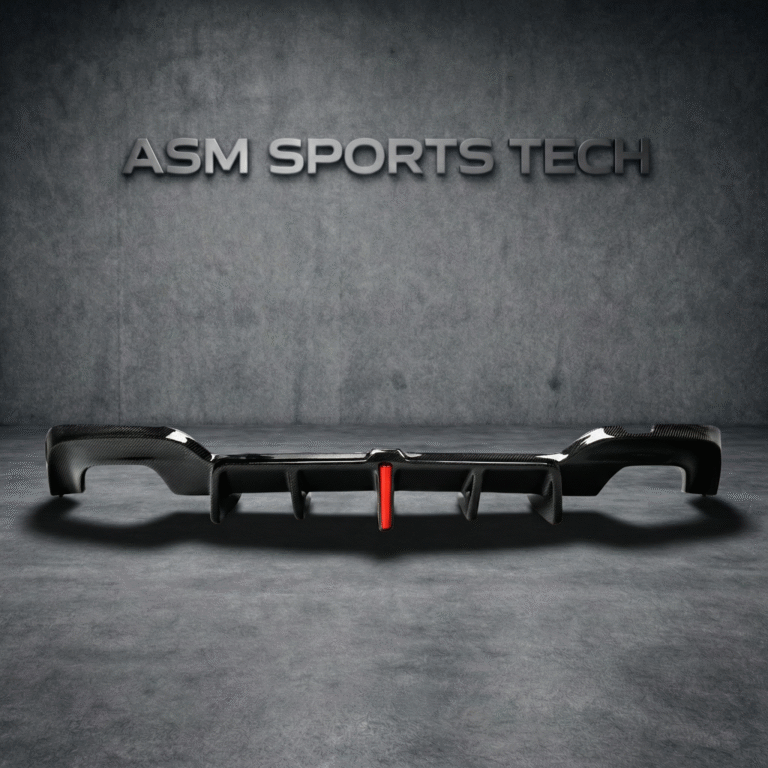 Carbon fibre rear diffuser with LED for BMW G20 and G21 3 Series