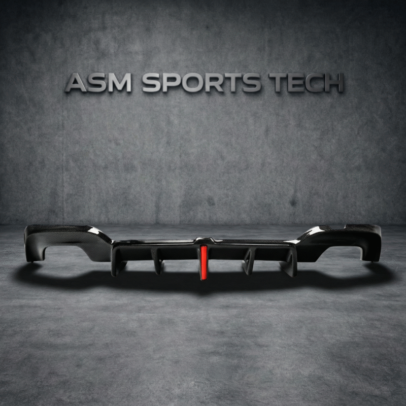 Carbon fibre rear diffuser with LED for BMW G20 and G21 3 Series