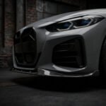 bmw-g22-g23-g26-carbon-fibre-front-splitter-v-style-angle-view