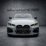 bmw-g22-g23-g26-carbon-fibre-front-splitter-v-style-front-view-installed