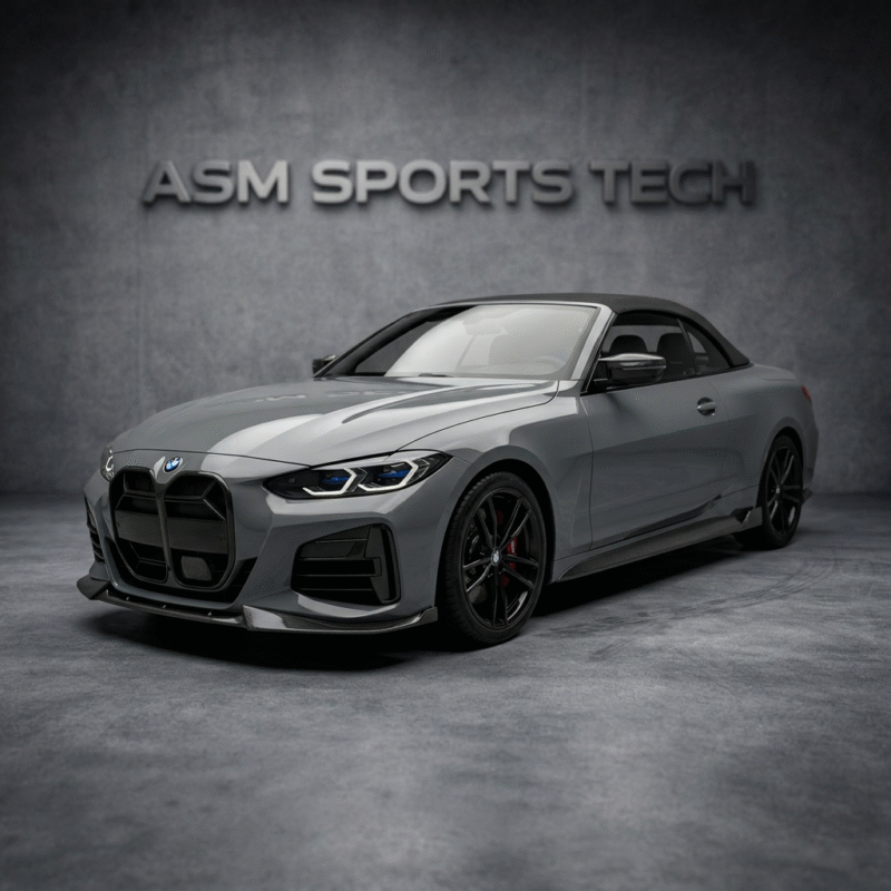 bmw-g22-g23-g26-carbon-fibre-front-splitter-v-style-installed