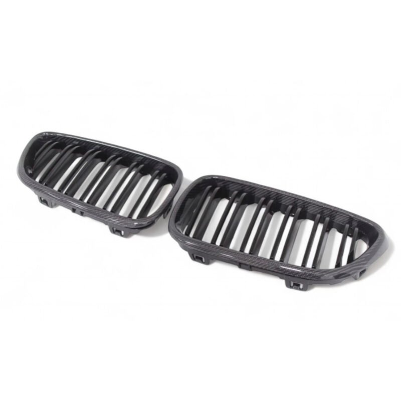 Carbon fibre front double kidney grilles for BMW M2 F87 and 2 Series F22