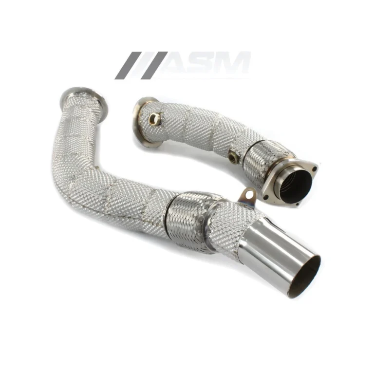 Front downpipes for BMW M2 G87 with S58 engine – sport cat and decat performance upgrade