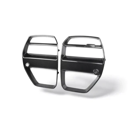 GT Style carbon fibre front grille with ACC for BMW M3 G80 and G81 OEM-fit gloss-finish lightweight carbon front grille upgrade