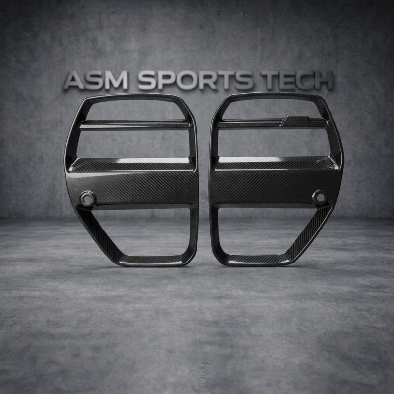 GT Style carbon fibre front grille with ACC for BMW M4 G82 and G83 OEM-fit gloss-finish lightweight carbon front grille upgrade