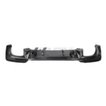 BMW X3 G01 M-Sport carbon fibre rear diffuser – full rear view of lower valance in gloss dry carbon finish