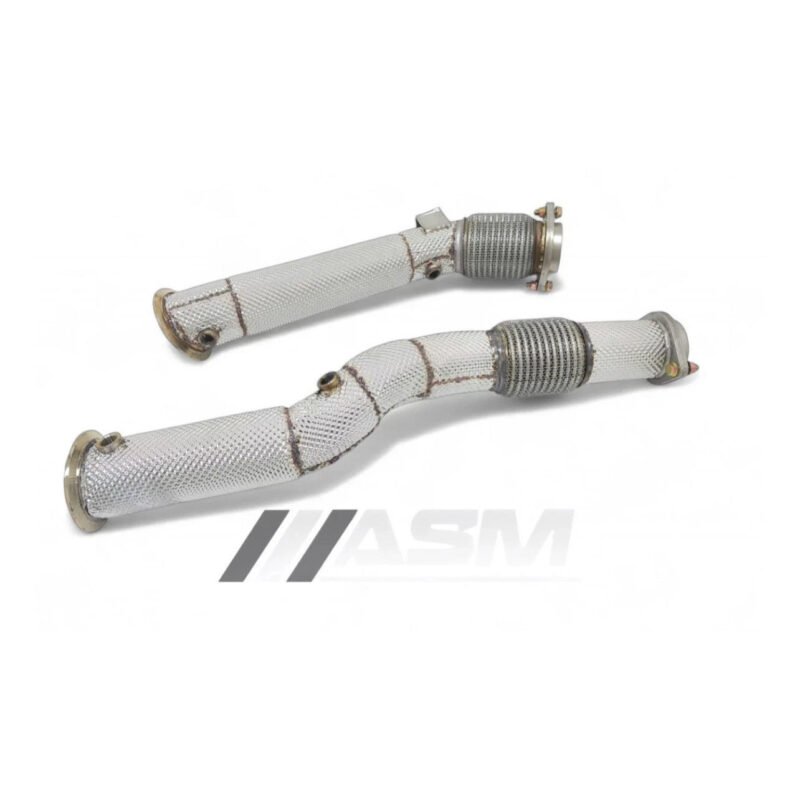 Front downpipes for BMW X3M F97 LCI with S58 engine – sport cat and decat versions