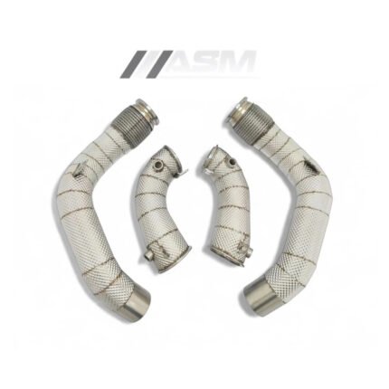 Front downpipes for BMW X5M F95 2019+ – sport cat and decat versions for S63 4.4 V8 engines