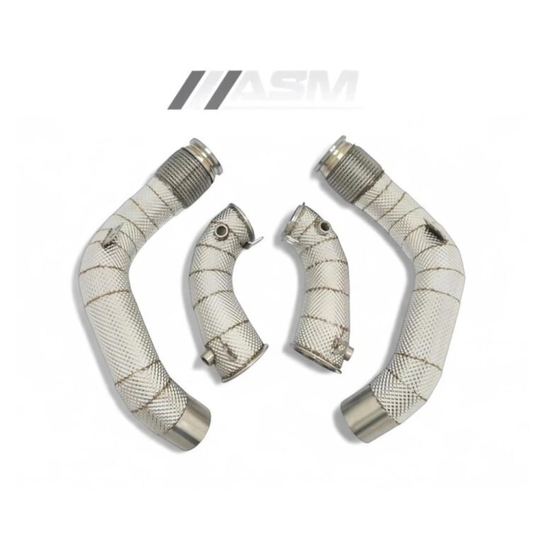 Front downpipes for BMW X5M F95 2019+ – sport cat and decat versions for S63 4.4 V8 engines