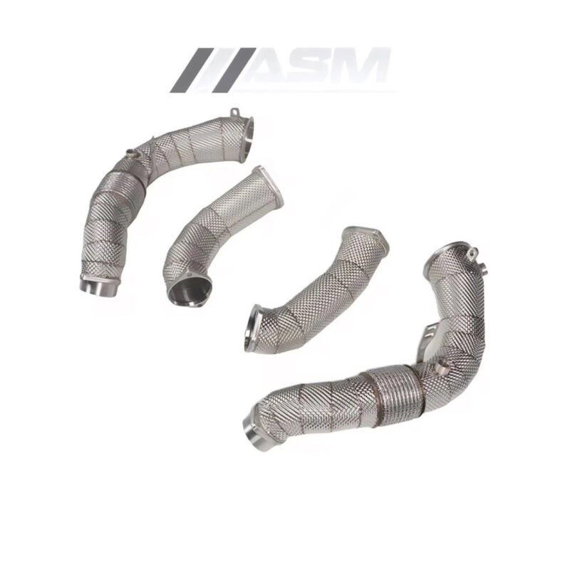 Front downpipes for BMW X6M F96 – sport cat and decat versions for 4.4 V8 S63 engines