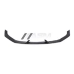 Front-facing view of Audi RS3 8V Saloon carbon front lip spoiler, designed for enhanced downforce and aggressive styling