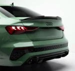 Audi RS3 8Y Saloon carbon fibre spoiler PS style – rear 3quarter view