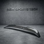 BMW M5 F90 G30 carbon fibre spoiler – top flat layout of MP style rear trunk lip