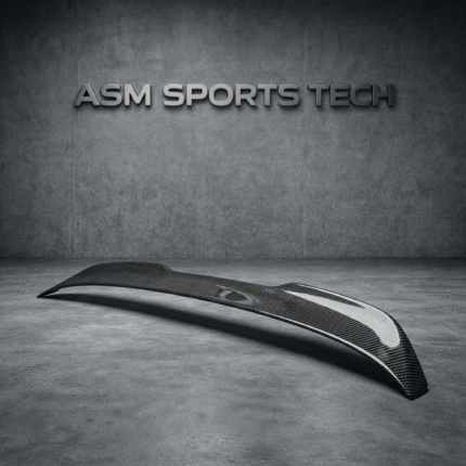 BMW M5 F90 G30 carbon fibre spoiler – top flat layout of MP style rear trunk lip